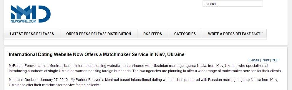 Marriage agency in Kiev introducing Ukrainian women